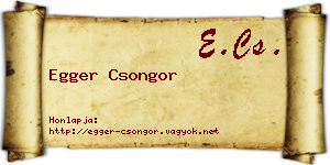 Egger Csongor névjegykártya
